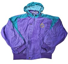 Women's Vintage Color Block Full Zip Windbreaker Iced For Action Catalina Size M