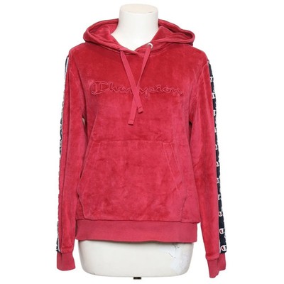 Champion, Kapuzenpullover, Größe: XS, Rot, Baumwolle, Einfarbig, Samt #Qrm
