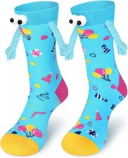Novelty Magnetic Hand Holding Socks Funny Couple Happy Birthday Holding Hands So