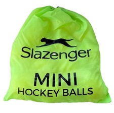 Slazenger Mini Hockeybälle gelb X12 Stück + Tragetasche Neu 