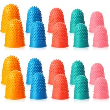 5 Sizes Silicone Finger Tip Protectors Anti-Slip Reusable Rubber Thumb Protector