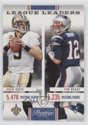 2012 Playoff Prestige League Leaders Tom Brady Drew Brees #1 HOF 0bt4
