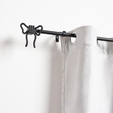 OHS Bow Curtain Pole Extendable 120-220cm Metal 16mm Finnials Decor