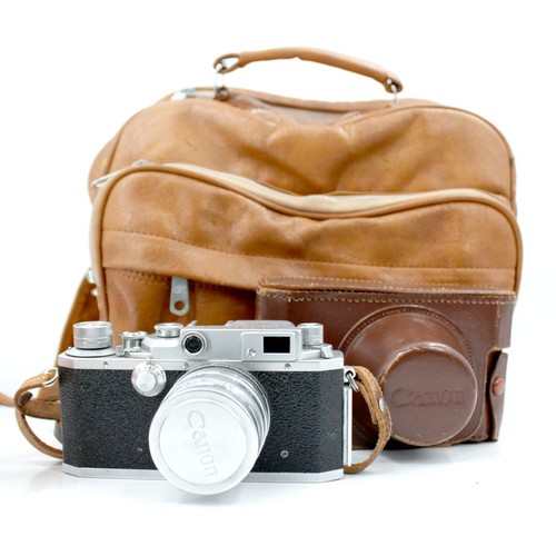 CÁMARA DE PELÍCULA CANON IV SB2 TELÉMETRO VINTAGE 50 MM LENTE F1.8 ACCESORIOS LINTERNA