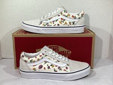 Vans Women  s Size 7 EU 37 Poppy Floral Cream Canvas Old Skool Sneakers AJ-1394