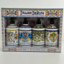 Italian Deruta Perugia Hand Soap Collection 21.5 FL OZ Each Variety - Set of 4