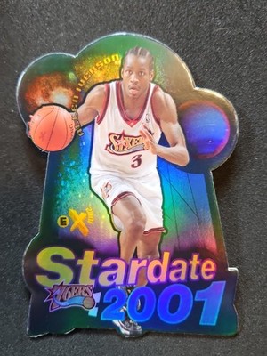 1997-98 Skybox EX 2001 ALLEN IVERSON 76ers Stardate 2001 Die Cut Foil SP #7