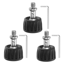 3Pcs Anti-Slip 3/8 Inch Thread Rubber Tripod Foot Pad Spikes Ball Head (38x56mm)