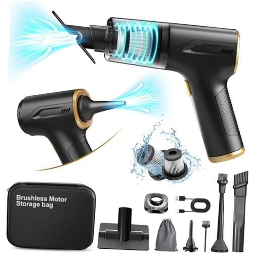 Car Vacuum Portable Cordless: 9000PA 3 in 1 Vacuum Cleaner High Power with