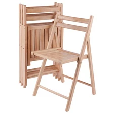 Robin Folding Chair, 17.64W x 19.8D x 32.68H In, Natural Finish