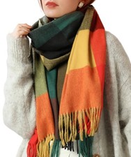 Womens Scarf Winter Blanket Cashmere Feel Large Scarves Thick Soft Warm Plaid...