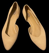 Nordstrom Rack Tan Pointed Toe Ballet Flats Slip On Sz 9 M
