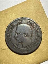 France 1853-A Dix 10 Centimes /Napoleon /Antique French Empire World Coin BIN99