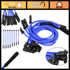 10.5mm Spark Plug Wire Set - Electronic Ignition Cables Replacement - Blue