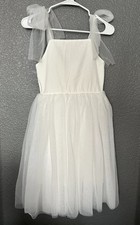 Oui Babe Australia Harper Tea Length Flower Girl Dress Ivory Tulle Size 10