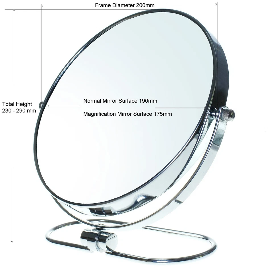 TUKA Miroir Maquillage Pliable x5 Grossissement 8 Miroir Cosmétique sur Pied - Photo 2/4