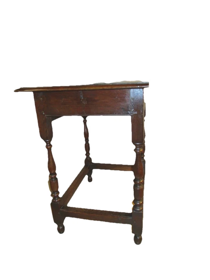 Mesa antigua inglesa William & Mary roble mortaja y espiga juntas c1700 Foto 4 de 4