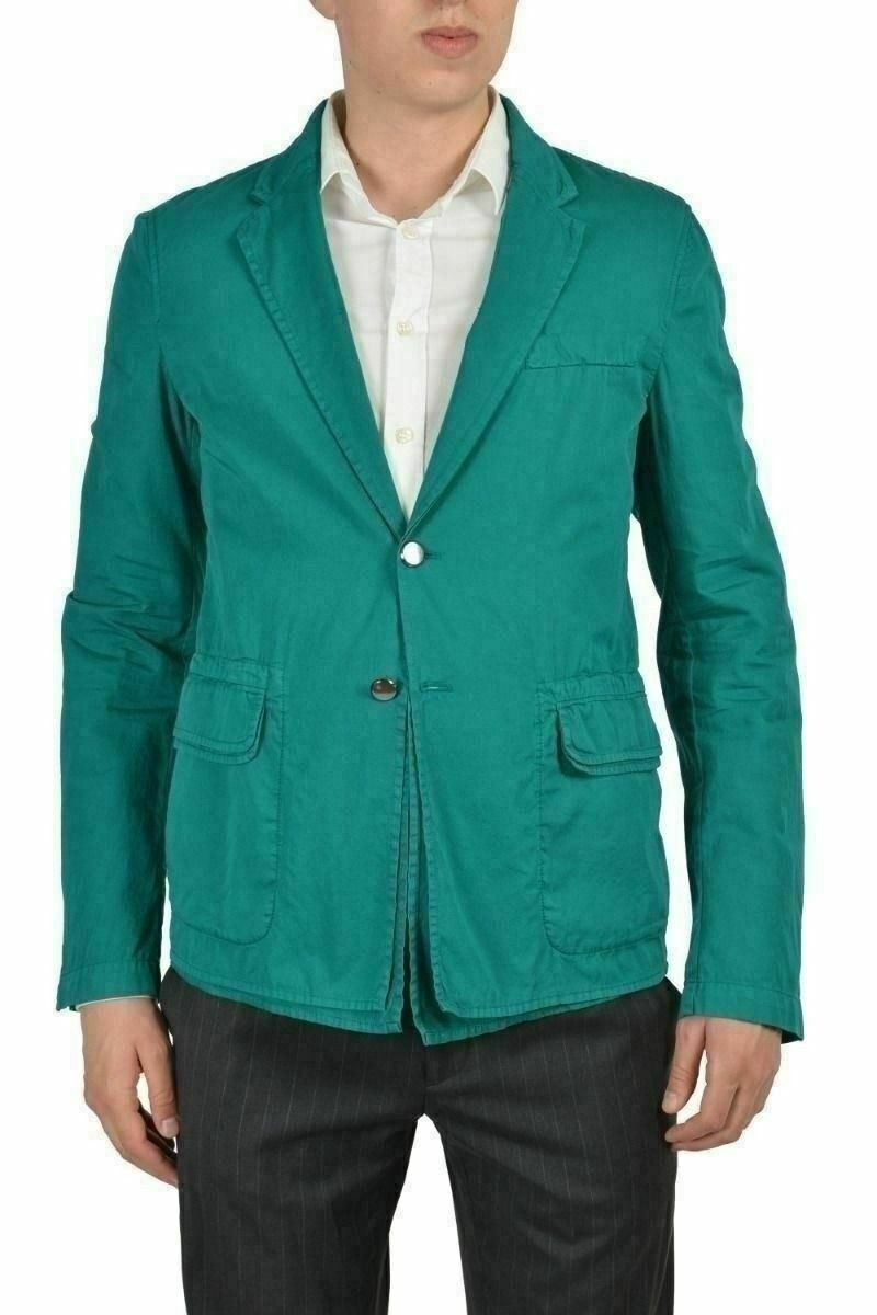 Мужской зеленый блейзер на двух пуговицах Just Cavalli Размер US 38 на 48 29690₽
