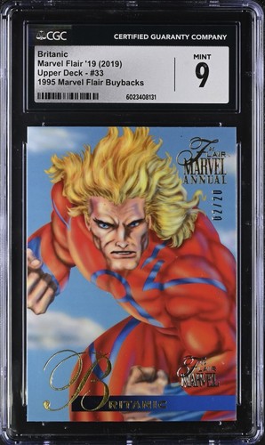 BRITANIC 2019 Flair Marvel #33 1995 Buybacks 0/20 THE ONLY CGC MINT 9 +FREE SHIP