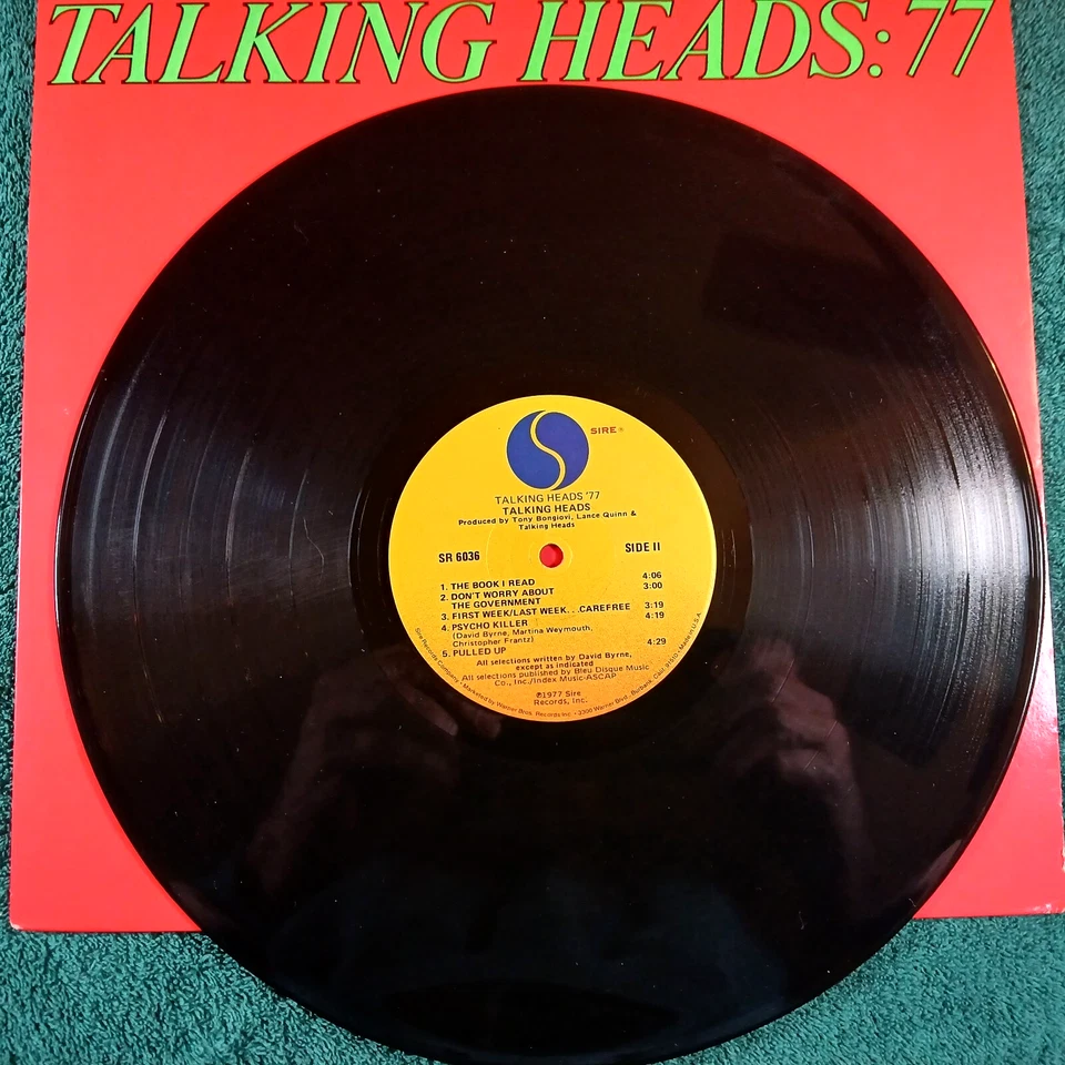 Talking Heads 77 Debut LP SIRE SR 6036 David Byrne Psycho Killer EX Vinyl Record - Image 2 of 4