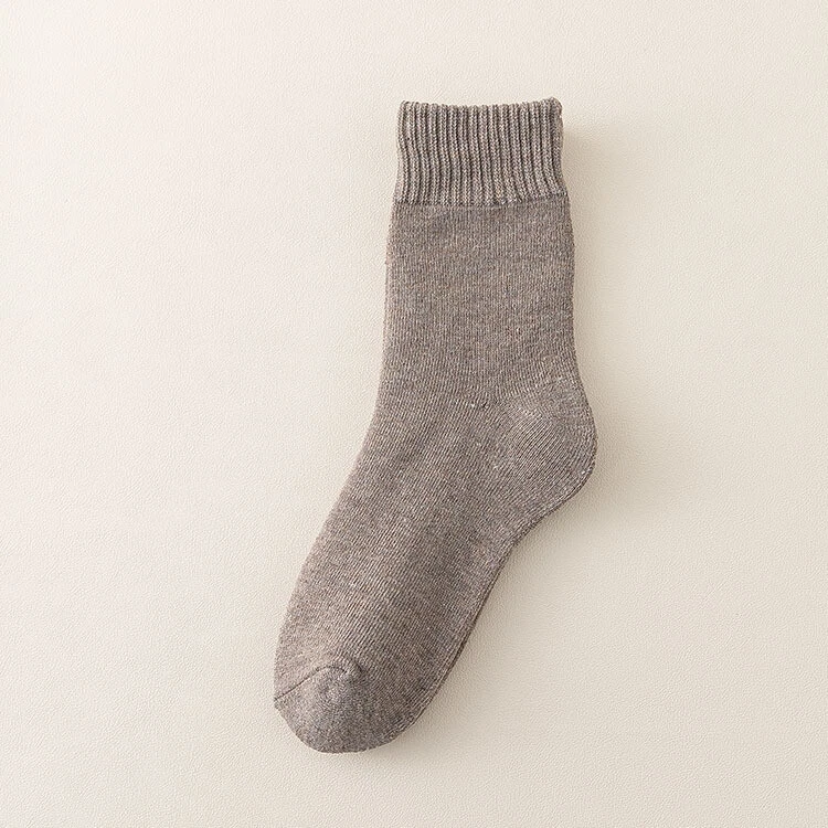 5 Pares de Calcetines Medianos Mujer Color Sólido Invierno Ocio Algodón A Prueba de Olores Foto 4 de 4