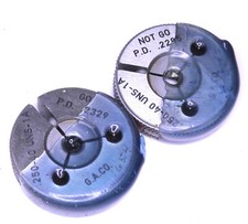 G.A.CO Go NoGo Thread Ring Gage 1/4-40 UNS-1A, Go P.D.0.2329 NoGo P.D.0.2285