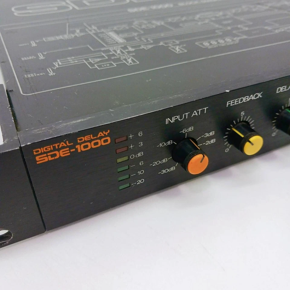 Roland Digital Delay SDE-1000 100V Rack Effects Processor Tested Japan /AM212 - Image 4 of 4