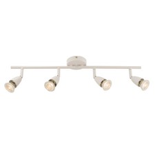 AMALFI GU10 Indoor Ceiling Spotlight Bar - Adjustable 4 Light White/Silver/Brass