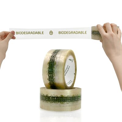Biodegradable Eco-Friendly Tape - 1.93 inches x 70 Yards Pack of 3 Heavy Duty...