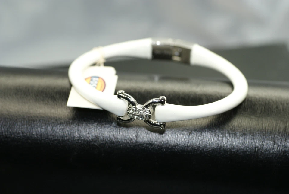 FOSSIL Damenarmband Armband Armreif JF01119 Edelstahl Stein Besatz weiß rar NEU - Bild 3 von 4