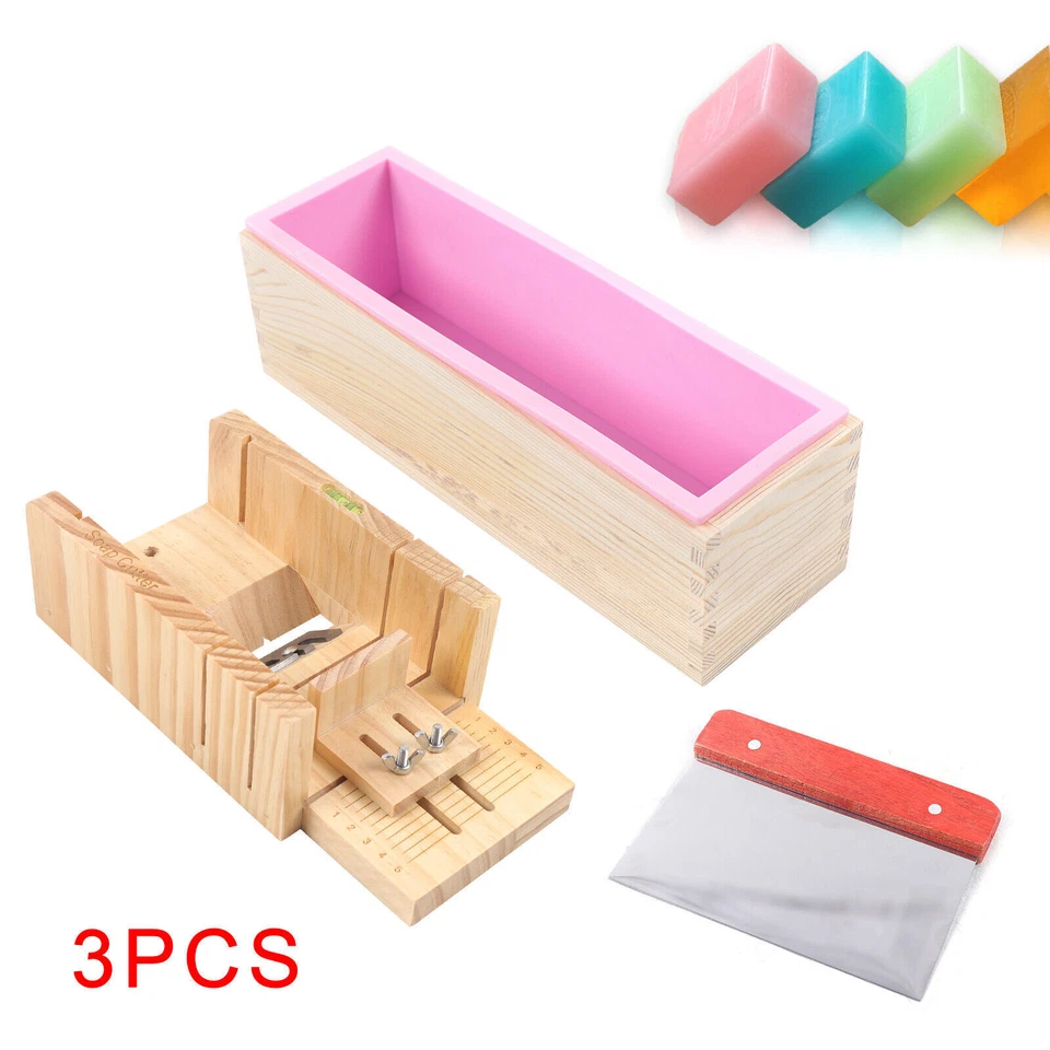Pro Soap Making Supplies Kit 3pcs Set Soap Tools Cakes Mold Handmade DIY Set NEW - Image 3 of 4