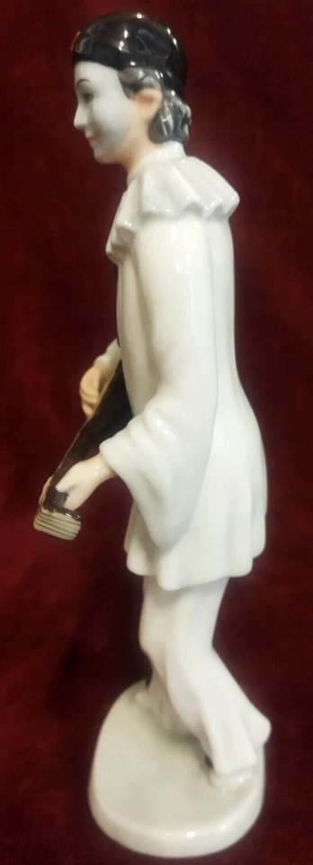 COMMEDIA ARTE ITALIANA STATUINA PIERROT PORCELLANA- ROYAL COPENHAGEN 1249 063 - Immagine 4 di 4