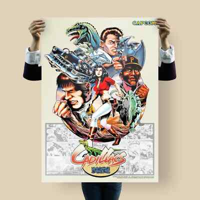 Cadillacs & Dinosaurs Poster – Capcom Arcade Beat 'Em Up Print | eBay