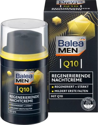 Balea MEN Energy Q10 night face cream, 50 ml. Made in Germany!