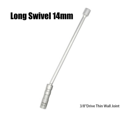 14mm Magnetic Spark Plug Socket 3/8''Drive Swivel Wrench Spark Plug Removal Tool 