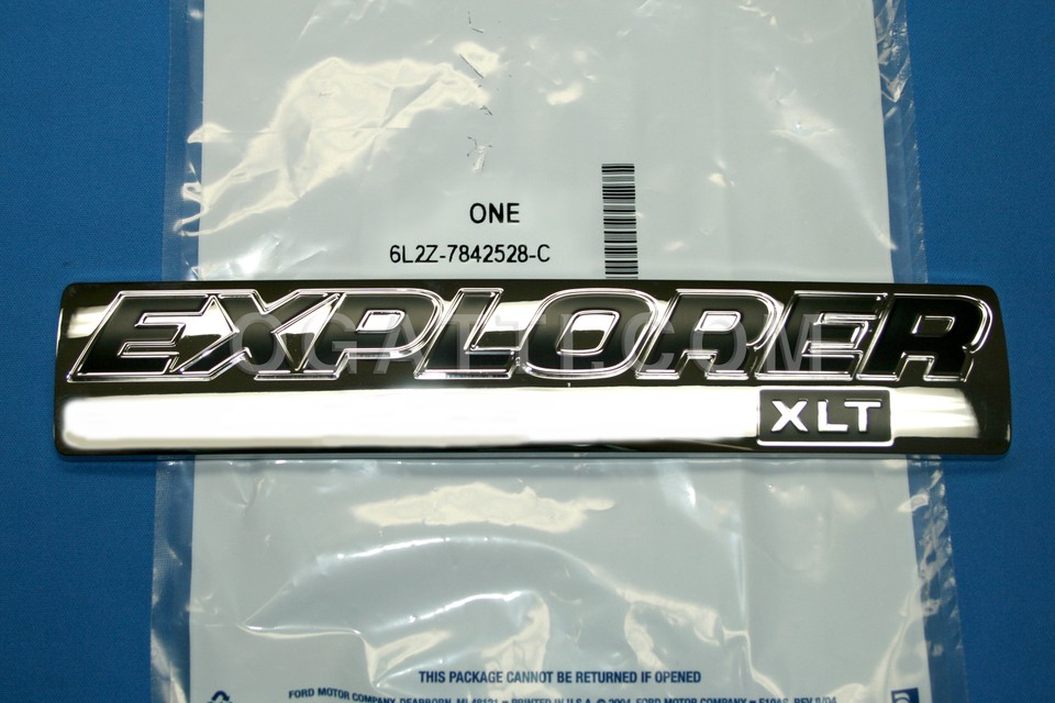 EXPLORER EMBLEM REAR BRAND NEW OEM EXPLORER XLT 2006-10 EMBLEM #6L2Z ...