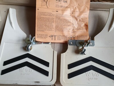 Mudflaps Fiat 126 white WEGU mudflaps set 