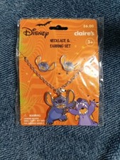 New Claire's Disney STITCH Halloween Necklace  Earrings Set Lilo  Stitch
