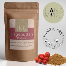 1kg Hagebuttenpulver - Hagebutten Pulver ganze Heckenrose gemahlen | Plastikfrei
