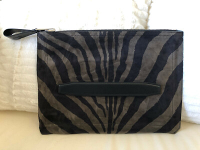 Tom Ford Zebra Suede Buckley Zip Portfolio