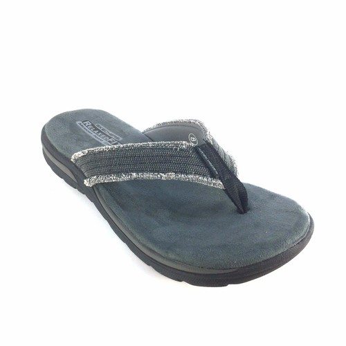 Skechers Supreme Bosnia Thong Men's Sandals, Low Heel, Style #64152/BLK, Black  - Picture 3 of 9