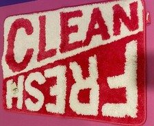 New Victoria  s Secret PINK White Bath Mat Rug with tag