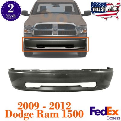 Front Bumper Primed Steel For 2009-2012 Dodge Ram 1500