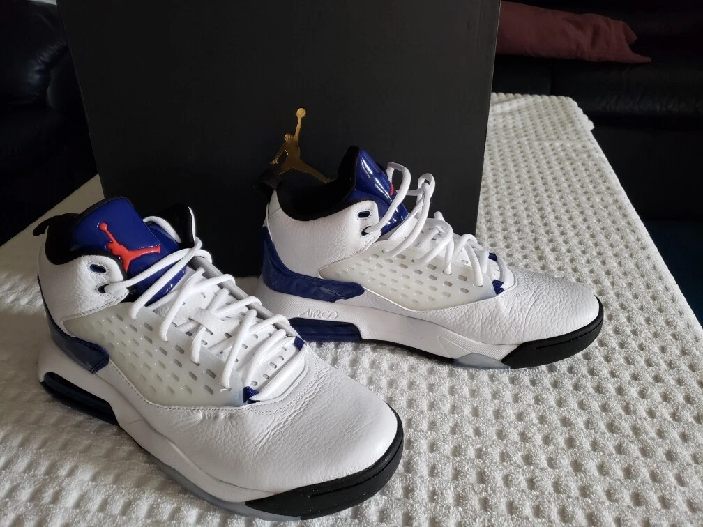 Jordan Maxin 200 Menu0026#039;s White Track Red Blue Athletic Lifestyle  Sneakers 10.5 | eBay