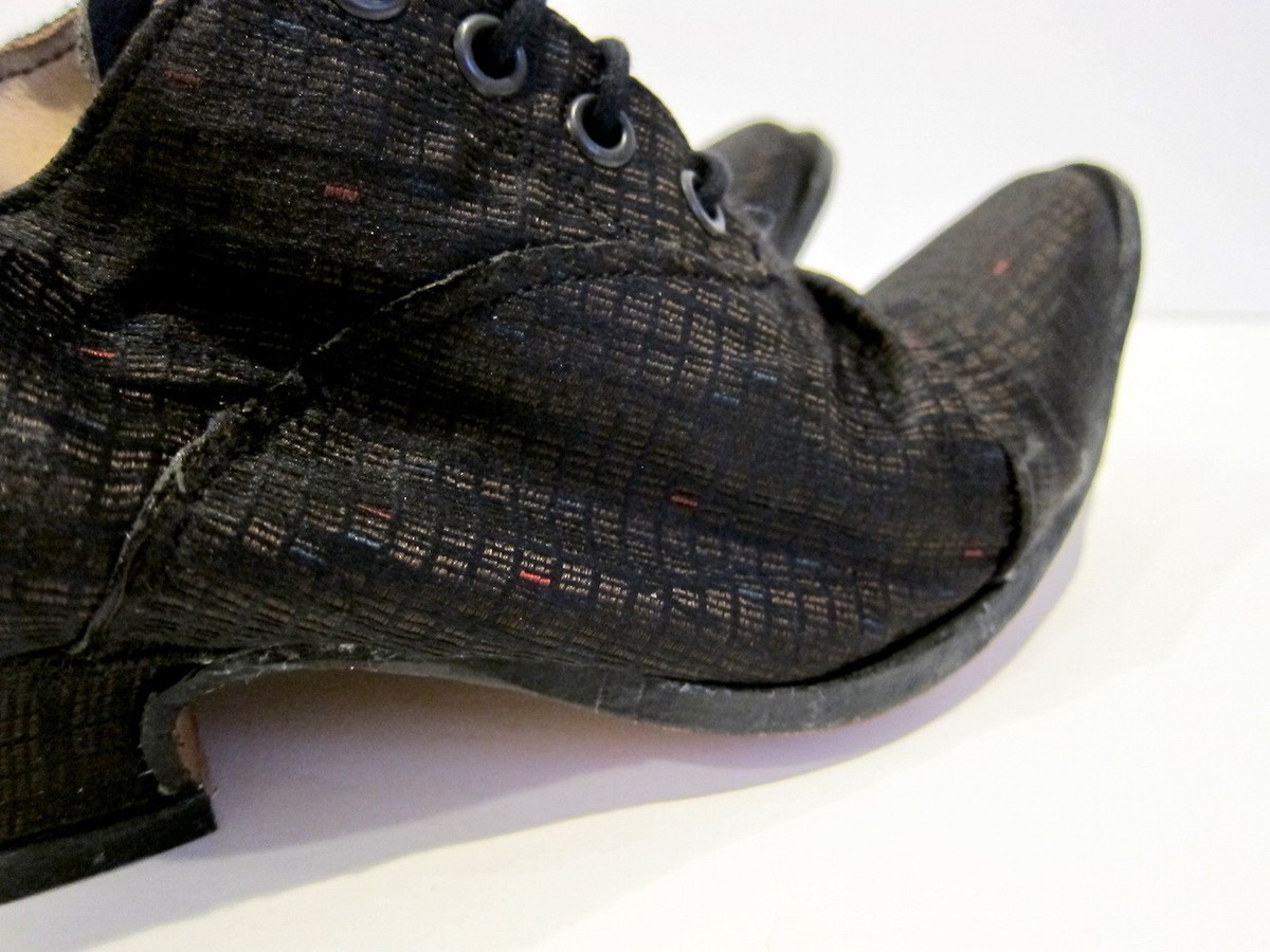 PAUL HARNDEN SHOEMAKERS SILK OVER LEATHER HEELED DERBY (BLACK, PH3