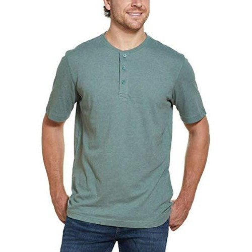3 Button Short Sleeve Henley Shirt 