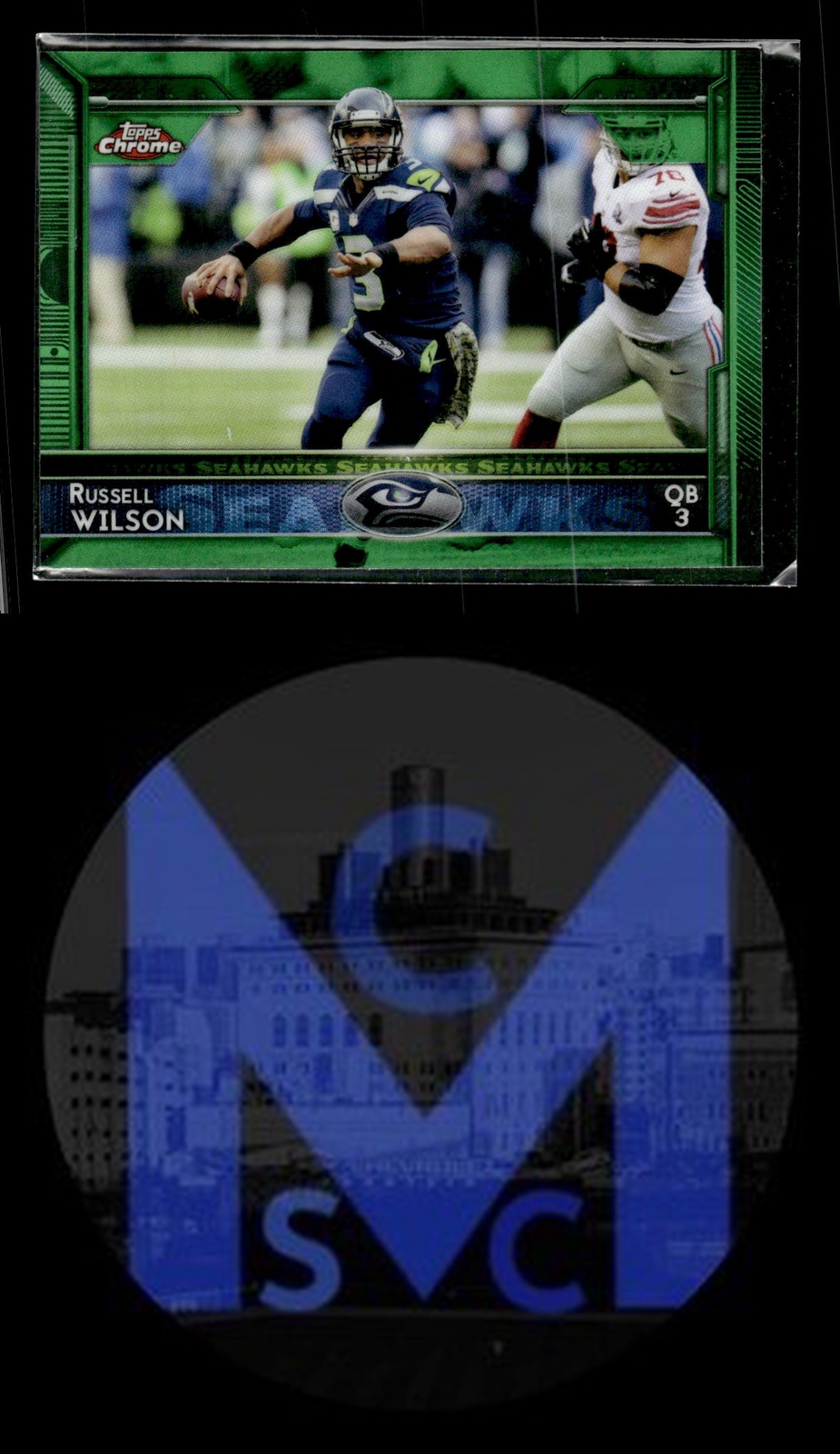 2015 Topps Chrome #15 Russell Wilson Green Refractor