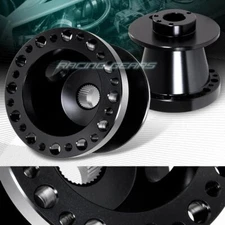 BLACK T6061 ALUMINUM 6-HOLE STEERING WHEEL HUB ADAPTER KIT FIT 96-00 HONDA CIVIC