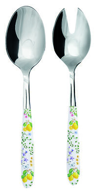 Salatbesteck FLEURS ET CITRONS Zitronen Stahl + Kunststoff Easy Life
