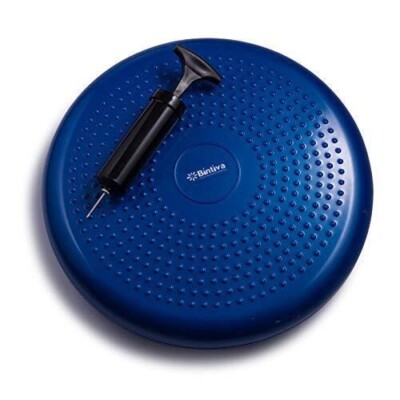 Bintiva 13'' BLUE Inflated Stability Wobble Cushion W/Pump/Exercise sheetY5OL